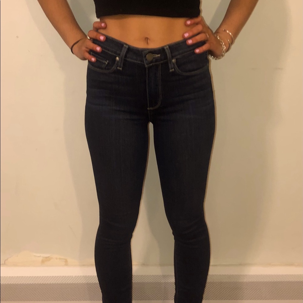 DARK WASH PAIGE JEANS
